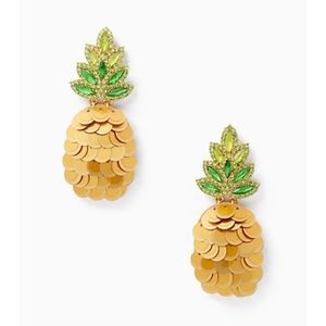 Kate Spade By The Pool Pineapple Statement Earrings